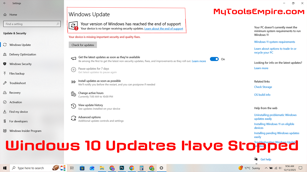 Windows 10 Updates Have Stopped: Your "Survival Guide" for Late 2025